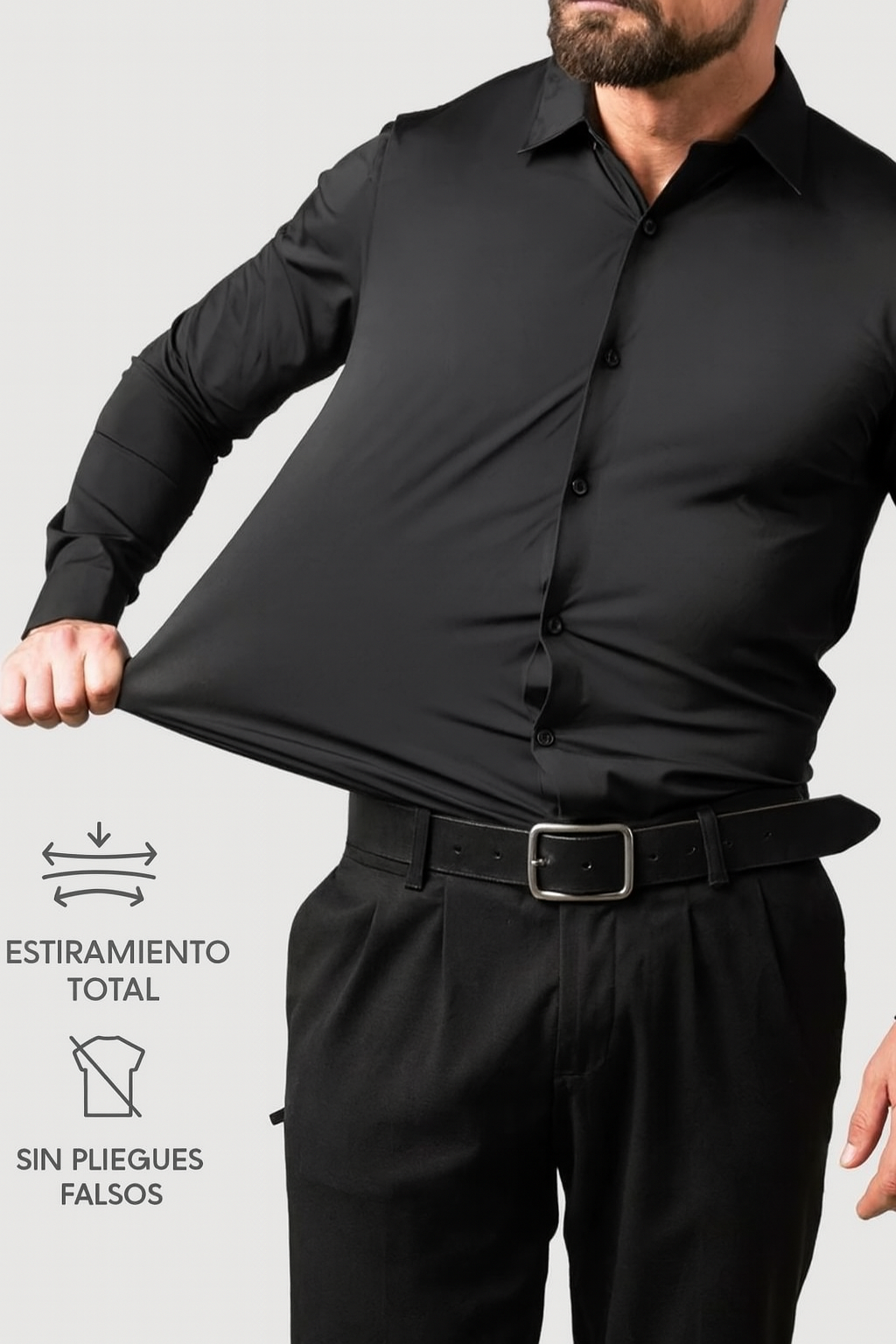 CAMISA AJUSTADA | Tejido elástico de alta calidad, sin necesidad de planchado
