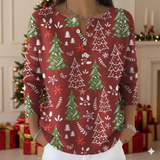 Noelia - Suéter Festivo con Detalles de Navidad