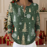 Noelia - Suéter Festivo con Detalles de Navidad