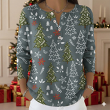 Noelia - Suéter Festivo con Detalles de Navidad