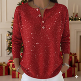 Noelia - Suéter Festivo con Detalles de Navidad