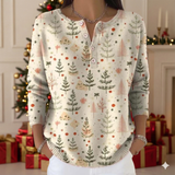 Noelia - Suéter Festivo con Detalles de Navidad