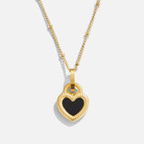 'Falling For You' Collar de corazón reversible