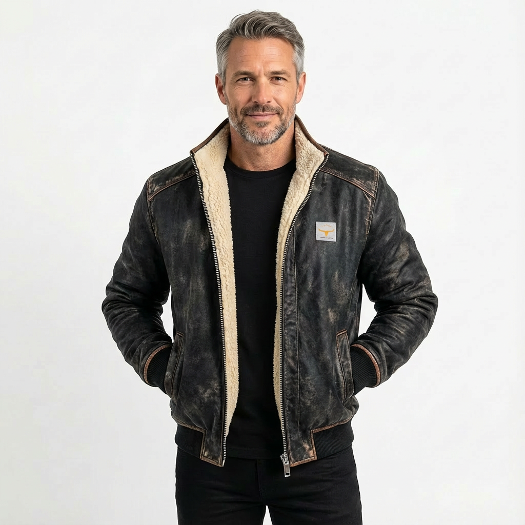 RICCARDO™ | CHAQUETA DE CUERO TÉRMICO