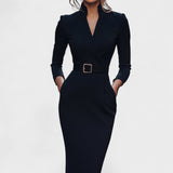 Abril - Vestido Elegante con Cinturón